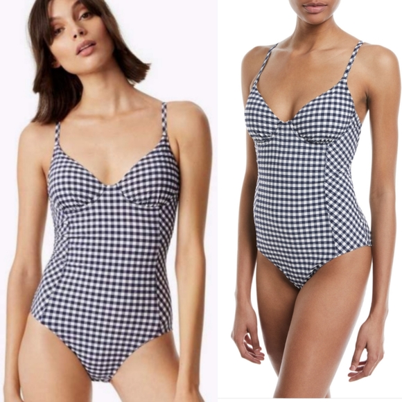 Tory Burch Other - NWT TORY BURCH Gingham Navy/White Swimsuit